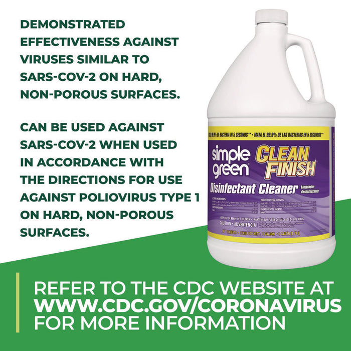 Clean Finish Disinfectant Cleaner, Herbal Scent, 1 gal Bottle