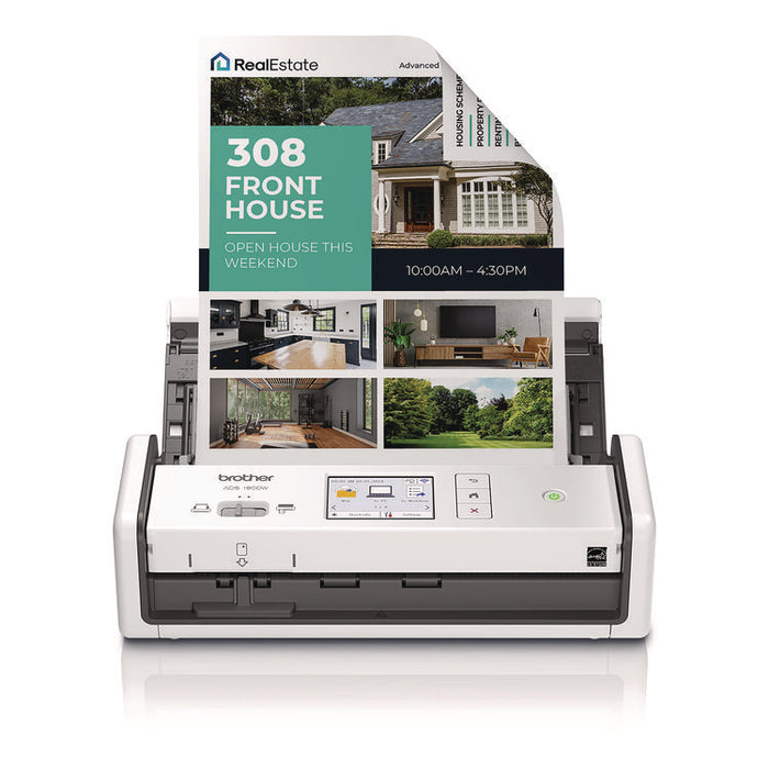 ADS-1800W Compact Desktop Scanner, 600 dpi Optical Resolution, 20-Sheet Duplex Auto Document Feeder