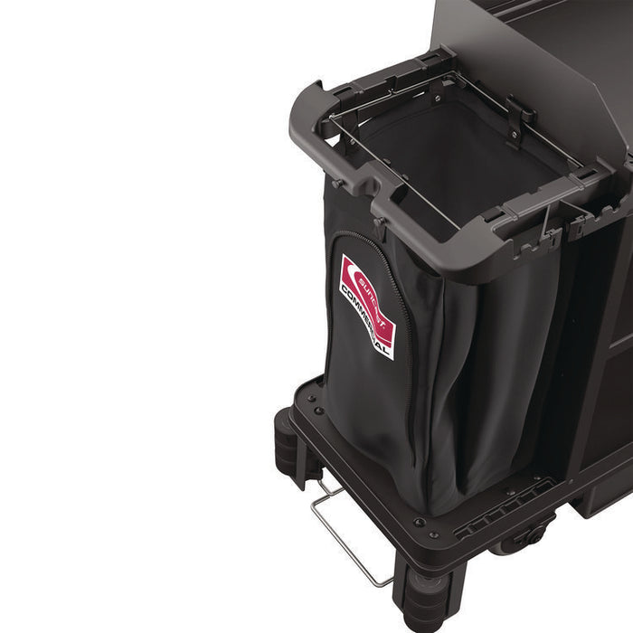 Housekeeping Cart Standard Bag, 23 Gal, 15.6" x 12.37" x 30", Black