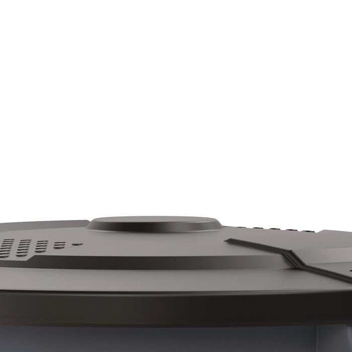 55-Gallon Utility Trash Can Lid, 28.25 x 26.75 x 3, Black