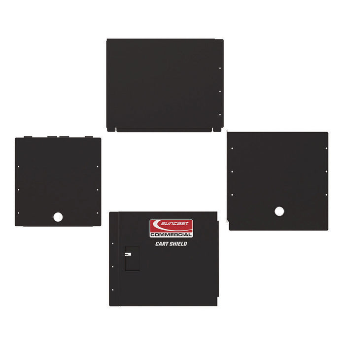 Utility Cart Shield, 26" x 45" for PUCSD2645, PUCHD2645, Steel, Black