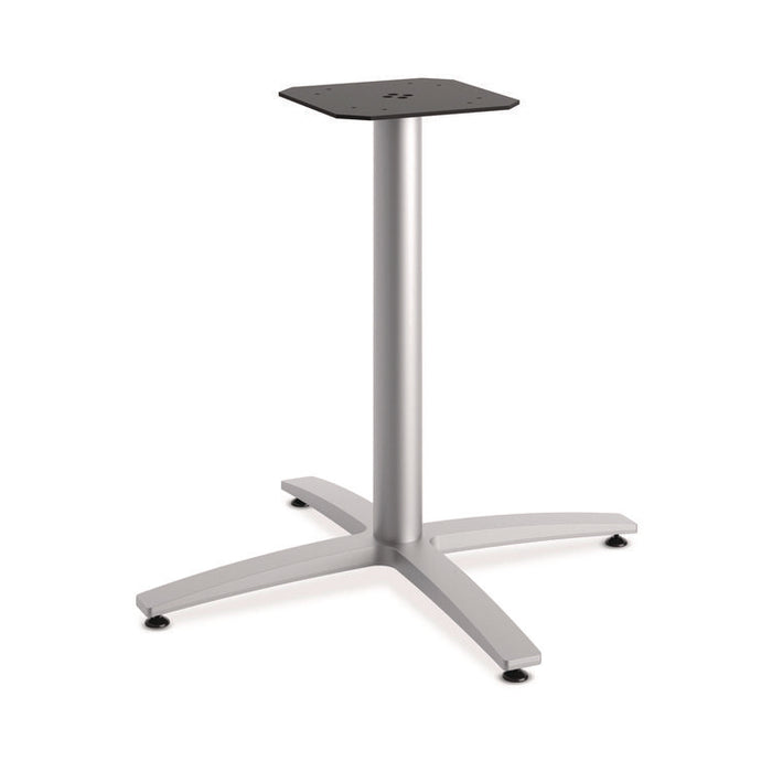Between Seated-Height X-Base for 42" Table Tops, 32.68w x 29.57h, Silver