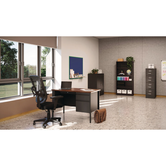 Four-Drawer Economy Vertical File, Letter-Size File Drawers, 15" x 26.5" x 52", Black