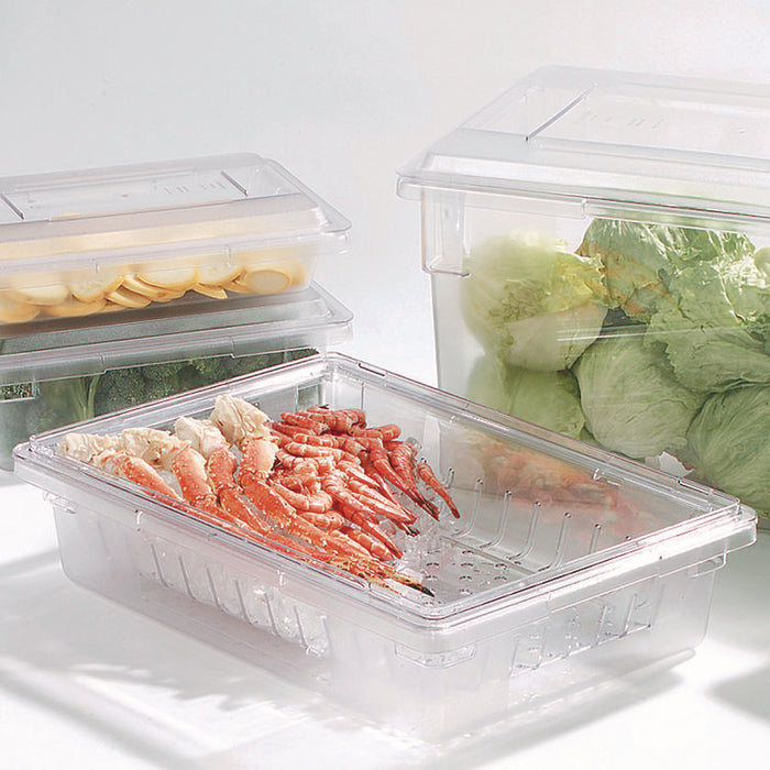 StorPlus Polycarbonate Food Storage Container Colander, 18 x 26 x 5, Clear, Plastic