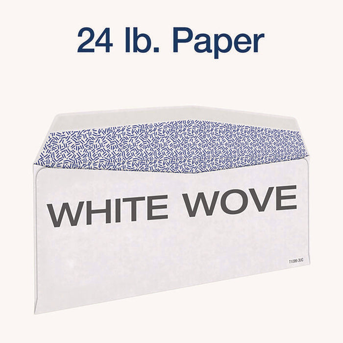 3-Up 1099-NEC Gummed Seal Double-Window Security Tint Envelopes, Commercial Flap, 8.75 x 3.75, White, 24/Pack