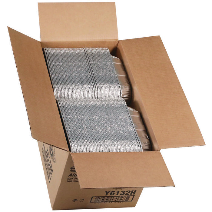 Aluminum Steam Table Pan, Half-Size Deep, 2.6" Deep, 11.8 x 9.4, 100/Carton