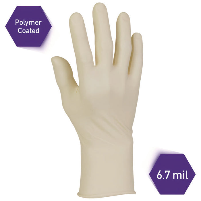 PFE Latex Exam Gloves, Powder-Free, X-Large, 6.3 mil Thick, 9.5" Long, Natural, 1,000/Carton