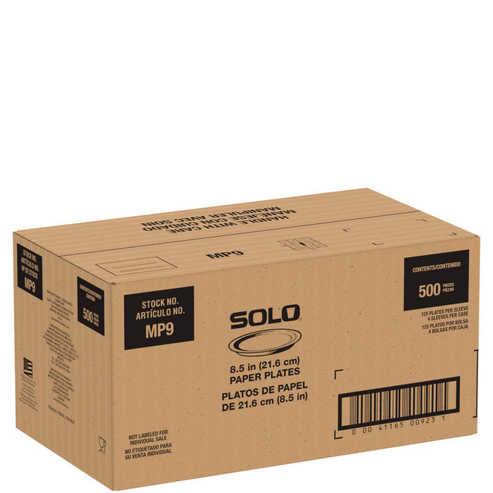 Compostable Paper Dinnerware, ProPlanet Seal, Plate, 8.5" dia, White, 500/Carton