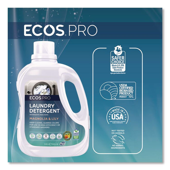 Laundry Detergent Liquid, Magnolia and Lily Scent, 170 oz Jug, 2/Carton