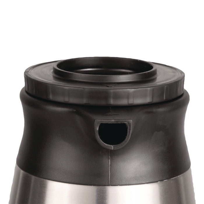 Thermal Vacuum Pitcher, 64 oz, Stainless Steel/Black