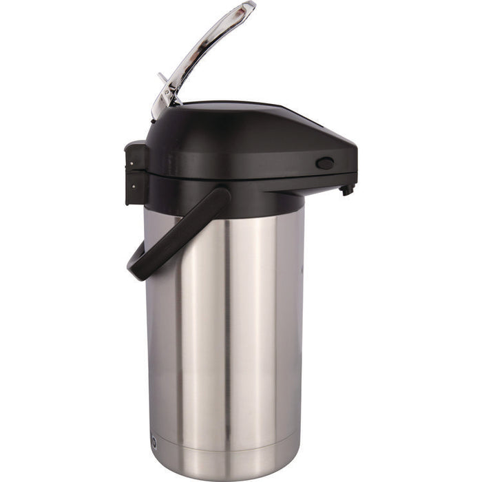 Lever Action Airpot, 101 oz, Stainless Steel/Black