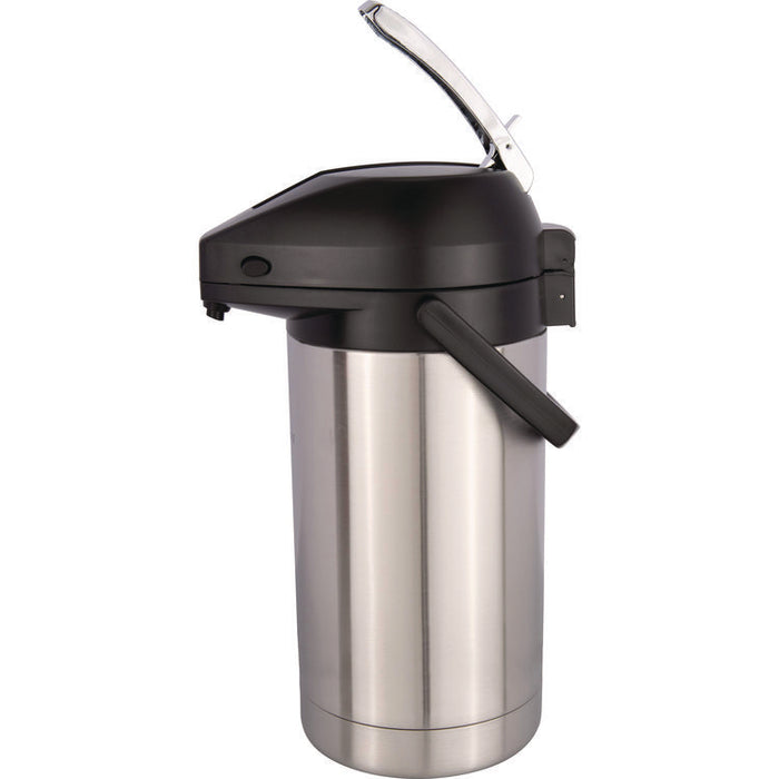 Lever Action Airpot, 101 oz, Stainless Steel/Black