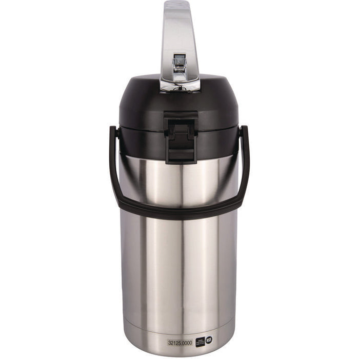 Lever Action Airpot, 101 oz, Stainless Steel/Black