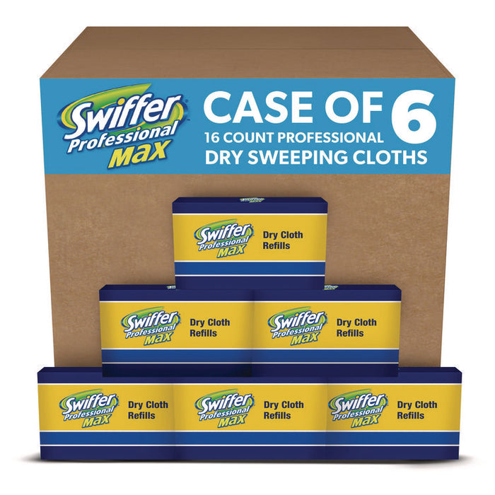 Max/XL Dry Refill Cloths, 17.88 x 10, White, 16/Box, 6 Boxes/Carton