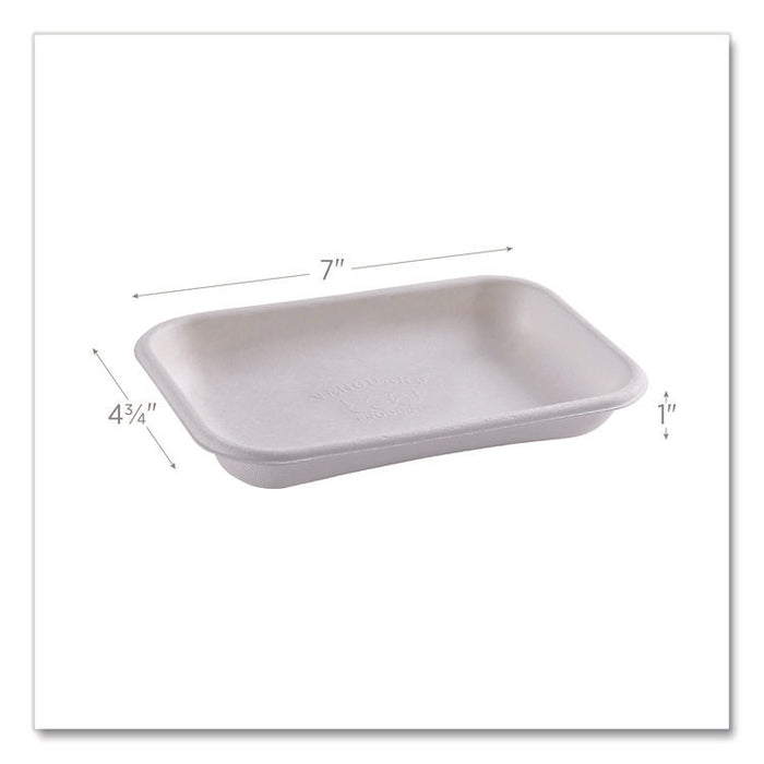 WorldView Vanguard Rectangular Container, 12 oz, 7 x 4.75 x 1, Sugarcane Fiber, White, 400/Carton