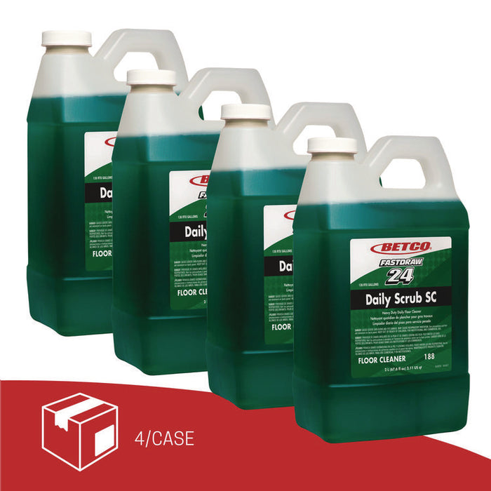 Daily Scrub SC FastDraw Floor Cleaner, 2 L Bottle, 4/Carton