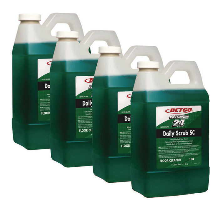Daily Scrub SC FastDraw Floor Cleaner, 2 L Bottle, 4/Carton