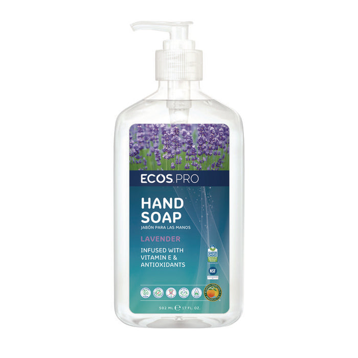 Liquid Hand Soap, Lavender Scent, 17 oz, 6/Carton