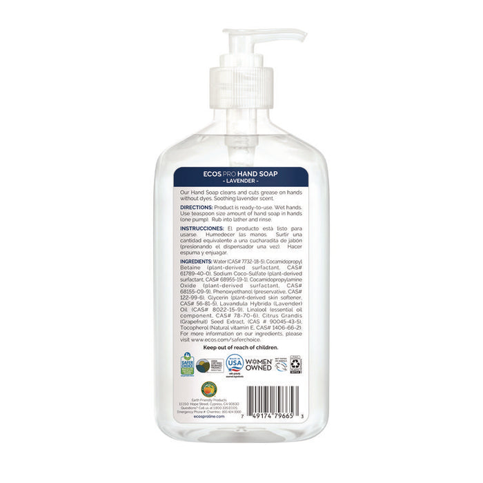 Liquid Hand Soap, Lavender Scent, 17 oz, 6/Carton