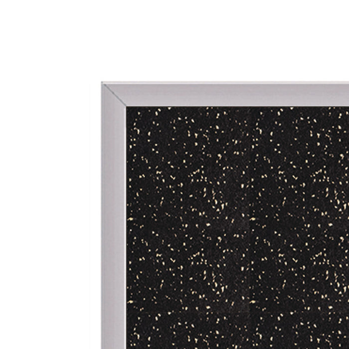 Recycled Bulletin Board, 87.91 x 48.5, Tan Speckled Surface, Satin Aluminum Frame