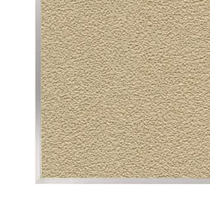 Vinyl Bulletin Board with Aluminum Frame, 87.91" x 48.5", Caramel Surface, Satin Aluminum Frame