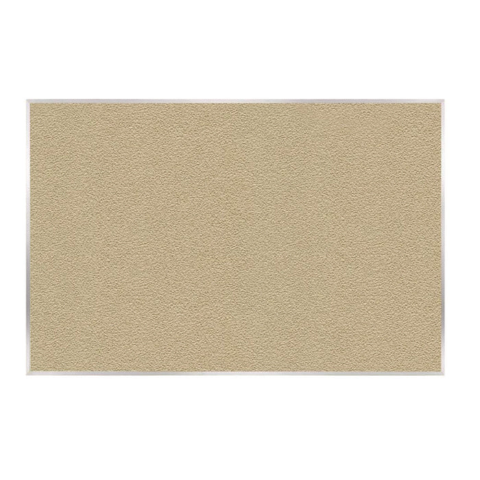 Vinyl Bulletin Board with Aluminum Frame, 87.91" x 48.5", Caramel Surface, Satin Aluminum Frame