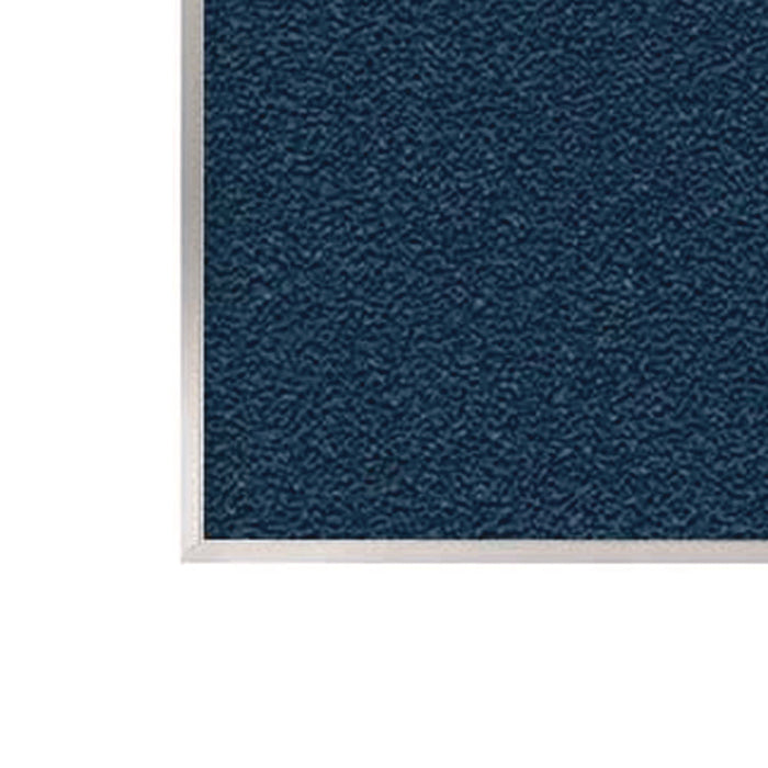 Vinyl Bulletin Board with Aluminum Frame, 87.91" x 48.5", Navy Surface, Satin Aluminum Frame