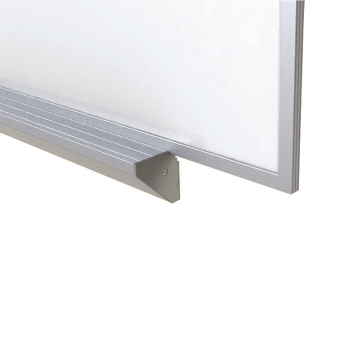M1 Porcelain Magnetic Whiteboard with Box Tray, 87.91 x 51.25, White Surface, Satin Aluminum Frame