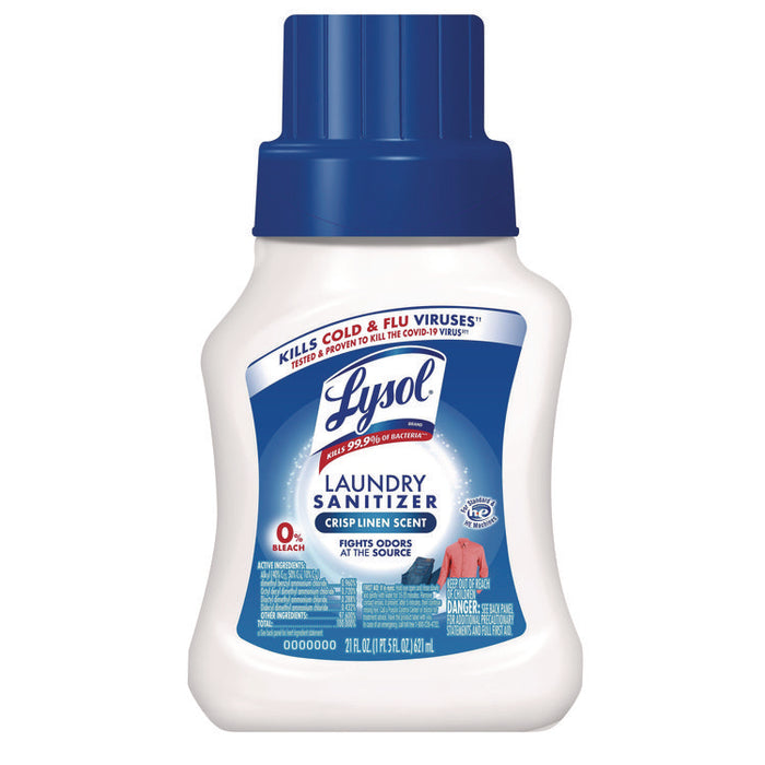 Laundry Sanitizer, Crisp Linen Scent, 21 oz Bottle, 6/Carton