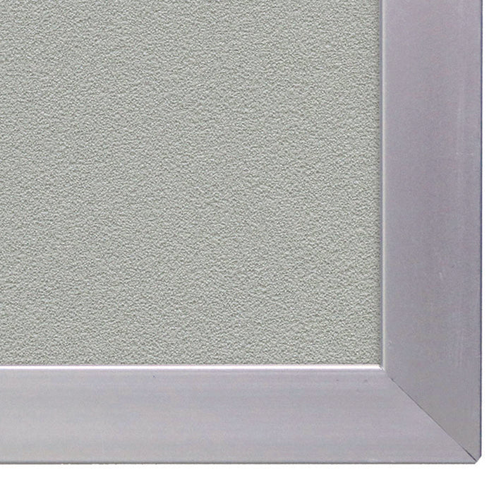 Vinyl Bulletin Board with Aluminum Frame, 87.91" x 48.5", Stone Surface, Satin Aluminum Frame