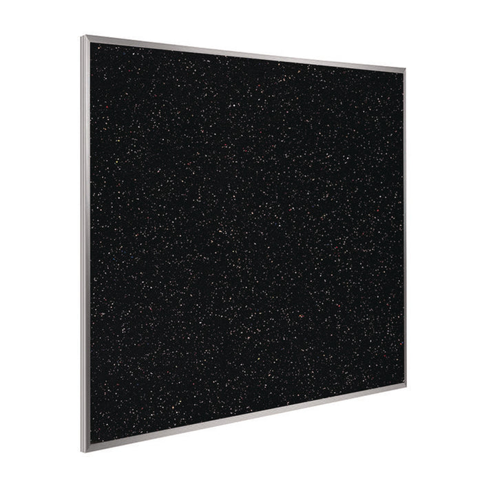 Recycled Bulletin Board, 87.91 x 48.5, Confetti Surface, Satin Aluminum Frame