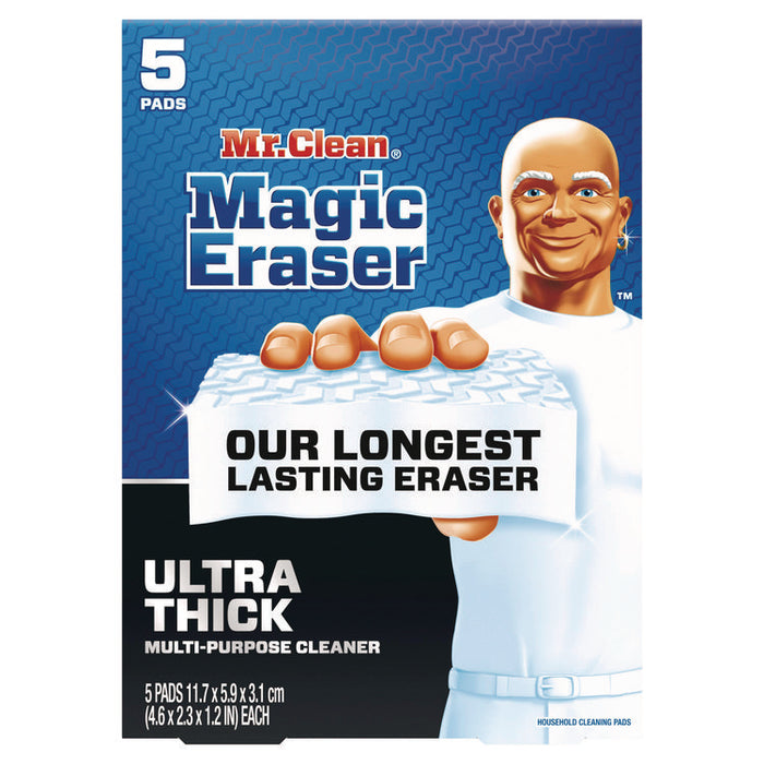 Magic Eraser, Ultra-Thick, 4.6 x 2.3, 1.2" Thick, White, 5/Pack, 2 Packs/Carton
