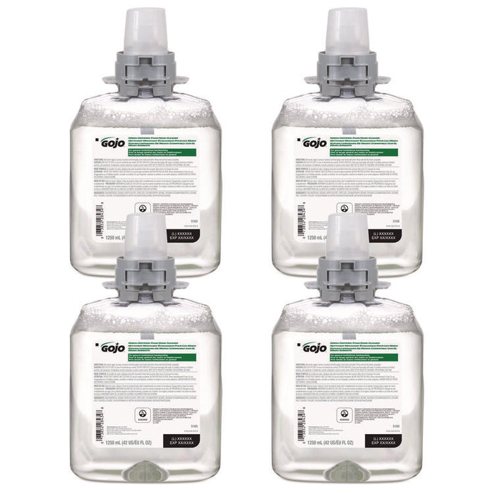 Green Certified Foam Hand Cleaner Refill, Unscented, 1,250 mL, 4/Carton