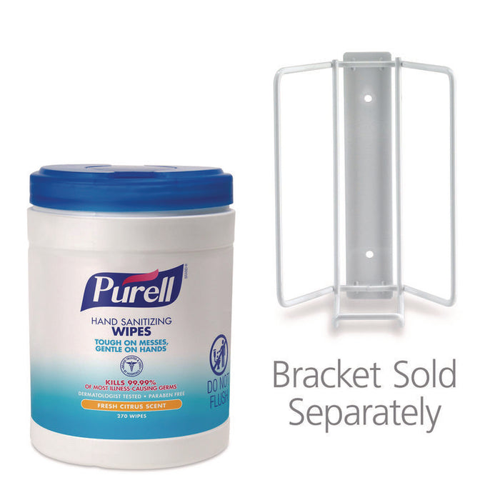 Hand Sanitizing Wipes Basic Wall Bracket, White