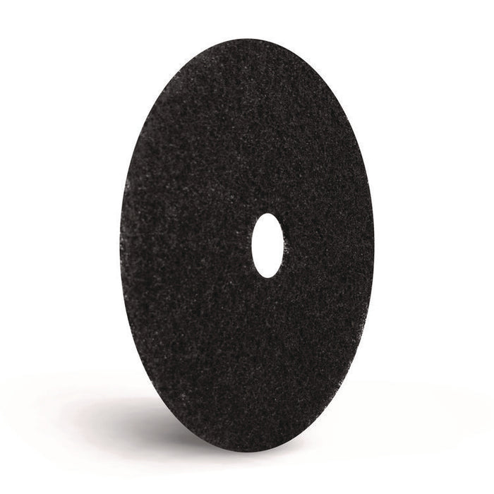 Stripping Pad, 16" Diameter, Black, 5/Carton