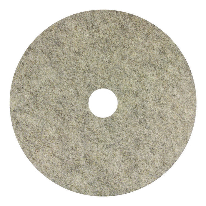 Porko Plus Burnishing Pad, 20" Diameter, Brown, 5/Carton