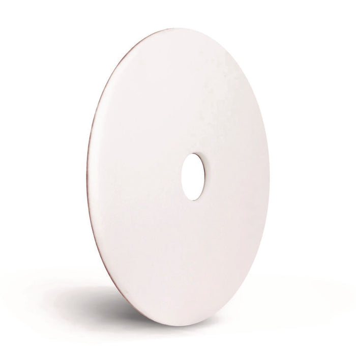 XTRACT Melamine Floor Pad, 20" Diameter, White/Brown, 5/Carton