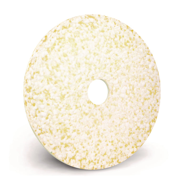 Toro Floor Pad, 14" Diameter, White/Brown/Yellow, 2/Carton