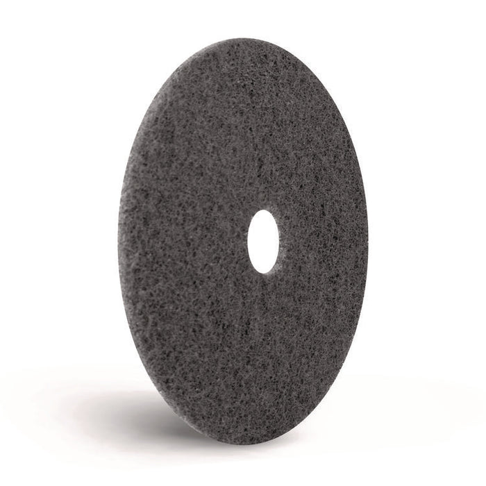 Titan Stripping Pad, 20" Diameter, Gray, 5/Carton