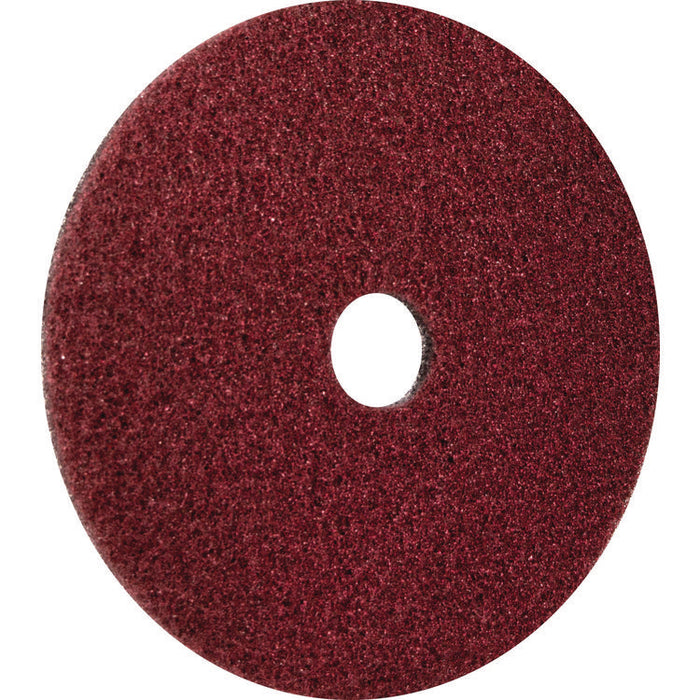 Black Diamond 400 Grit Heavy-Duty Cleaning Pad, 20" Diameter, Black/Red, 2/Carton