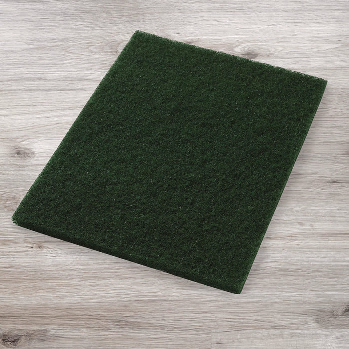 Scrubbing Pad, 14 x 28, Green, 5/Carton