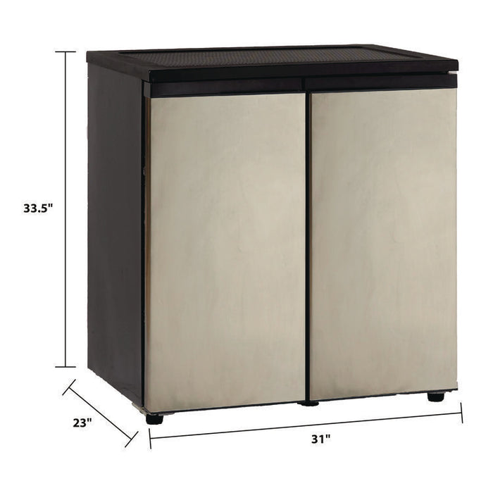 5.5 Cu.Ft. Side by Side Refrigerator/Freezer, Black/Platinum