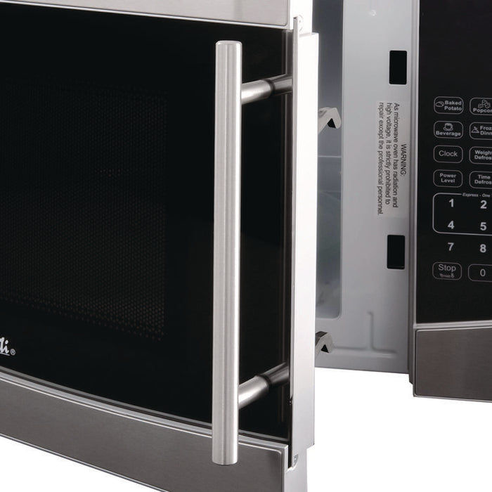 1.1 cu ft Compact Microwave Oven, 1,000 W, Mirror-Finish