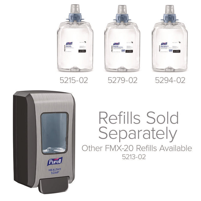 FMX-20 Soap Push-Style Dispenser, 2,000 mL, 6.5 x 4.65 x 11.86, Graphite/Chrome, 6/Carton