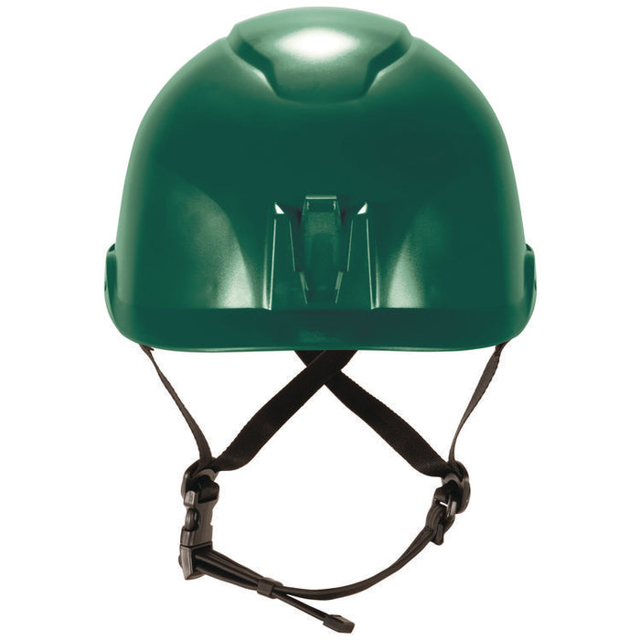 Skullerz 8976 Class E Safety Helmet, Brimless, 6-Point Standard Ratchet Suspension, One Size Fits Most (6.5 to 8), Green