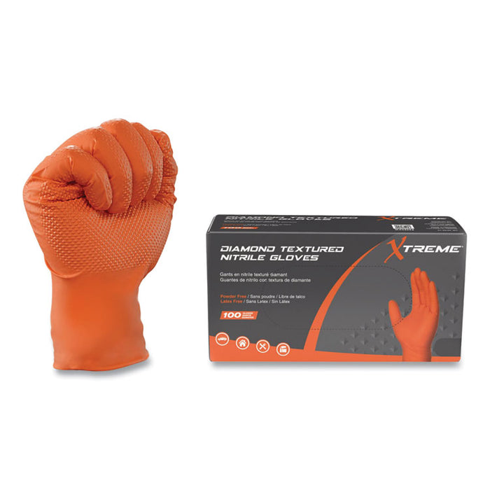 DT Nitrile Disposable Gloves, Powder-Free, Medium, 6 mil Thick, 9.5" Long, Orange, 100/Box, 10 Boxes/Carton