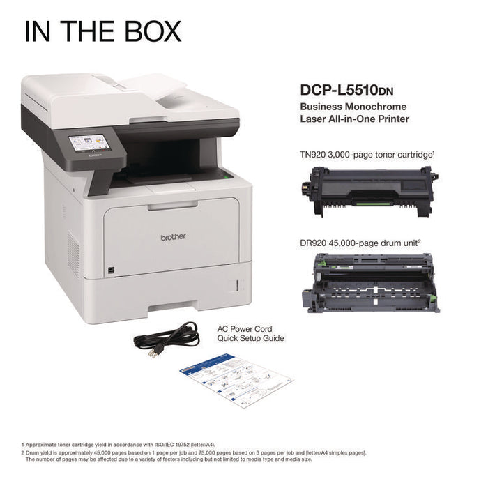 DCP-L5510DN Business Laser AIO Printer, Copy, Print, Scan
