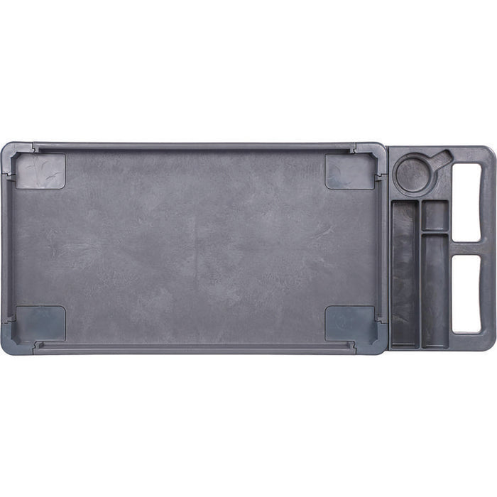 Two-Shelf Utility Cart, Plastic, 2 Shelves, 500 lb Capacity, 17.25" x 40" x 33.5", Gray