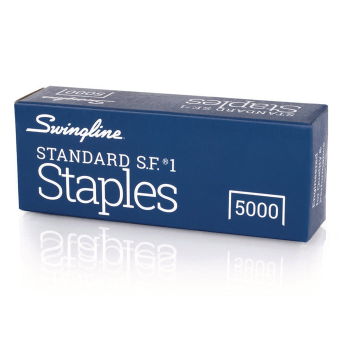 S.F. 1 Standard Staples, 0.25" Leg, 0.5" Crown, Steel, 5000/Box