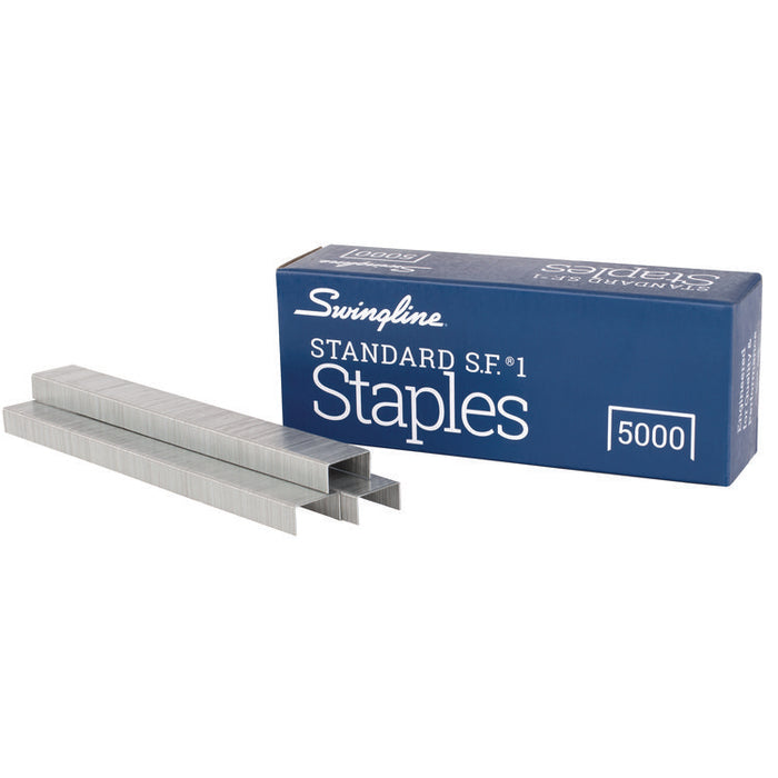 S.F. 1 Standard Staples, 0.25" Leg, 0.5" Crown, Steel, 5000/Box